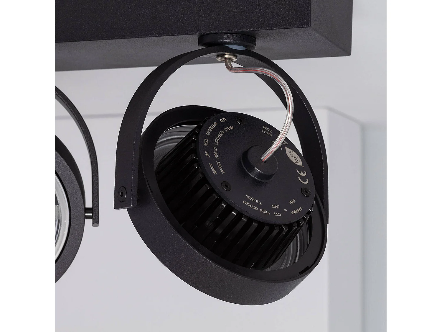 Foco LED 30W CREE de Superficie Direccionable AR111 Regulable Negro 4000K Blanco Neutro