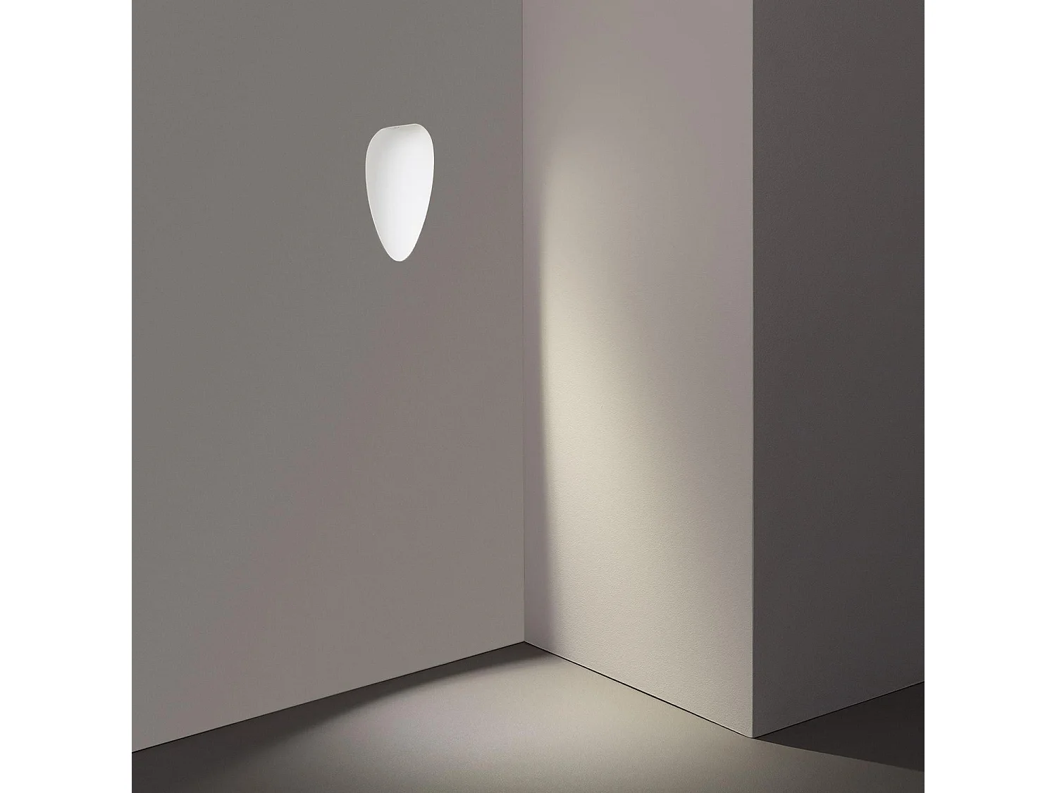 Applique Murale LED Intégration Plâtre/Placo  2W Coupe 148x233 mm 2700K Blanc chaud