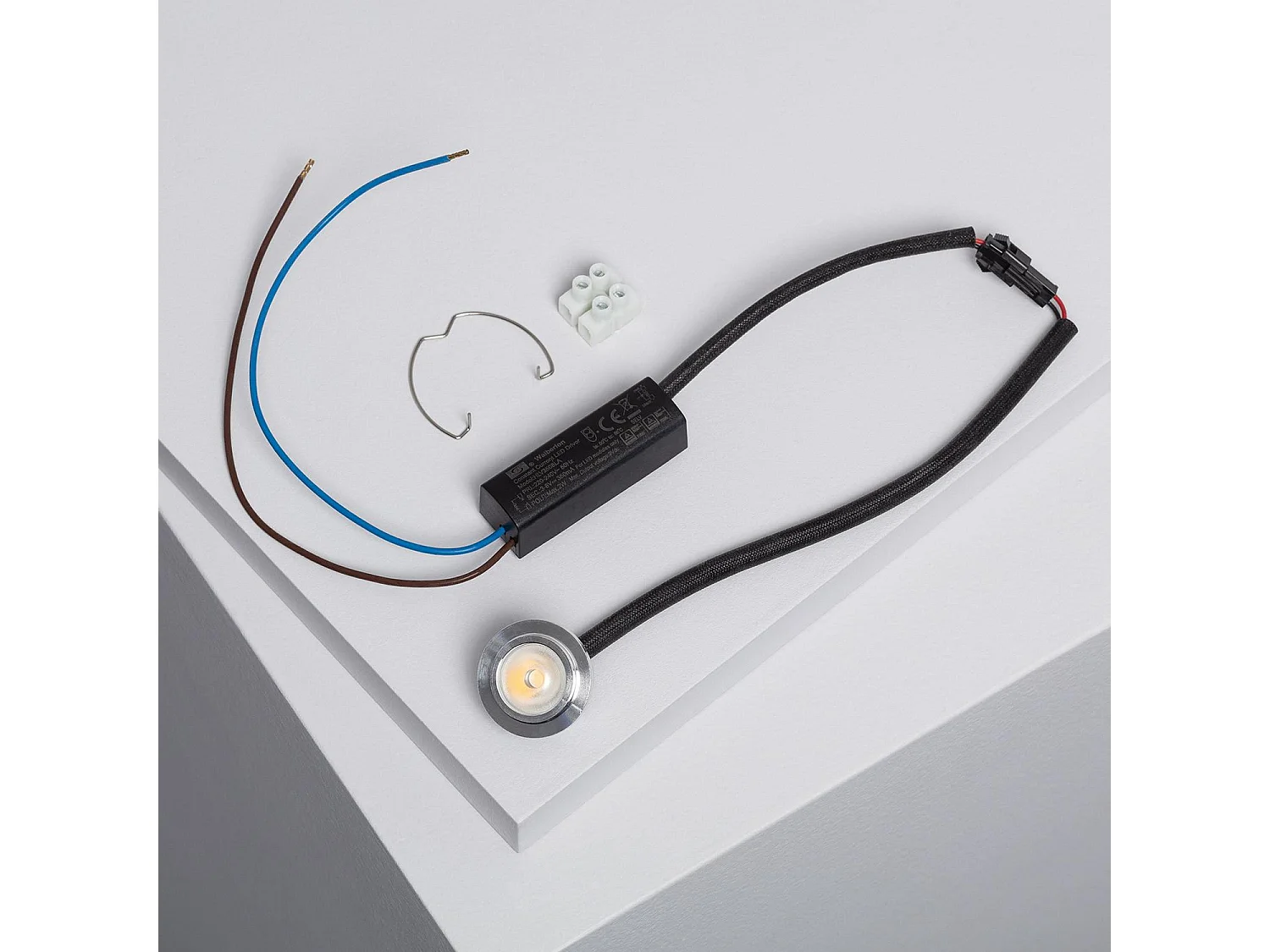 Applique Murale LED Intégration Plâtre/Placo 2W Coupe 323x103 mm 2700K Blanc chaud