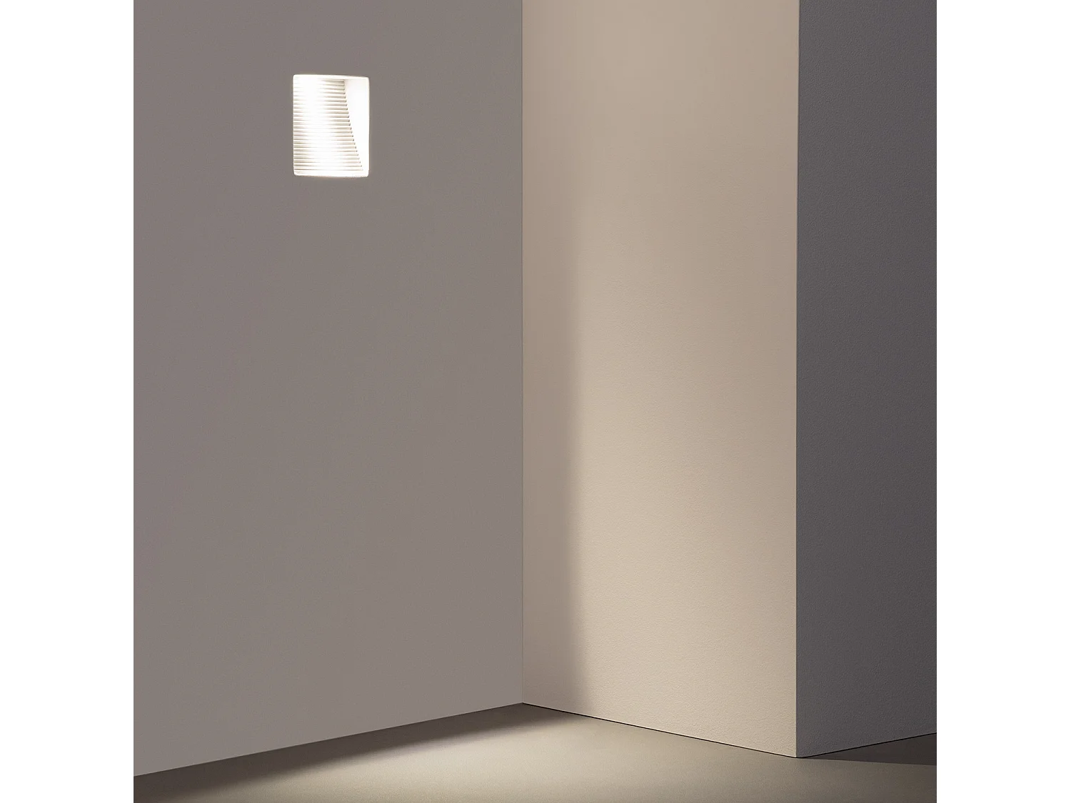 Applique Murale LED Intégration Plâtre/Placo 2W Coupe 353x293 mm 2700K Blanc chaud