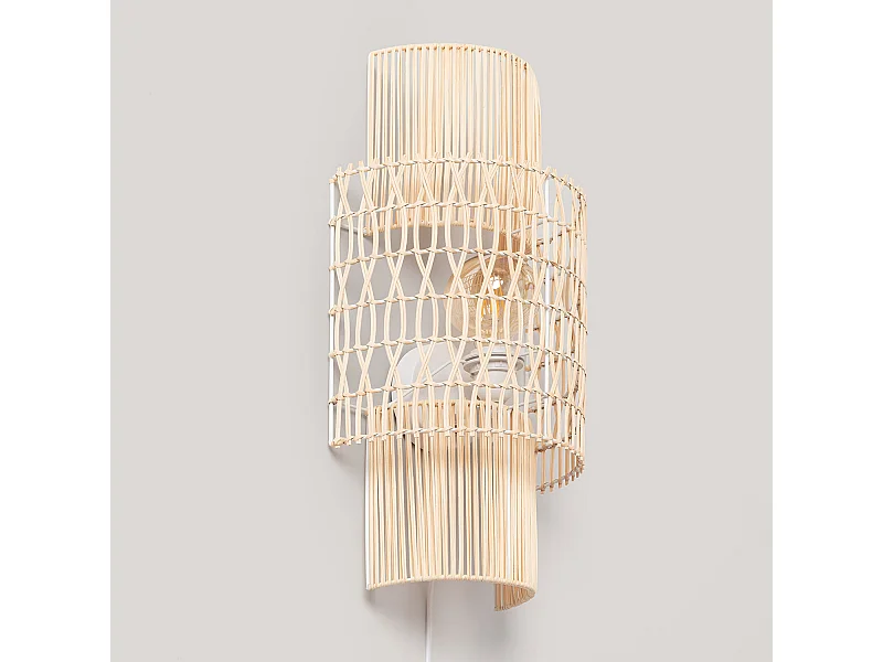 Aplique de Pared Papel Trenzado Masego L ILUZZIA Natural