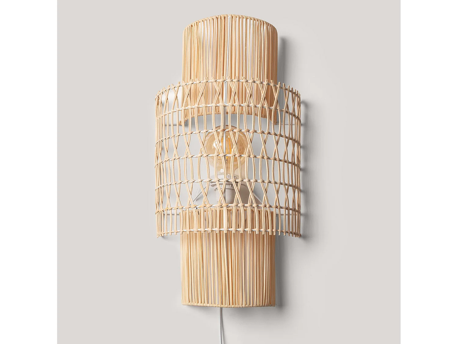 Aplique de Pared Papel Trenzado Masego L ILUZZIA Natural