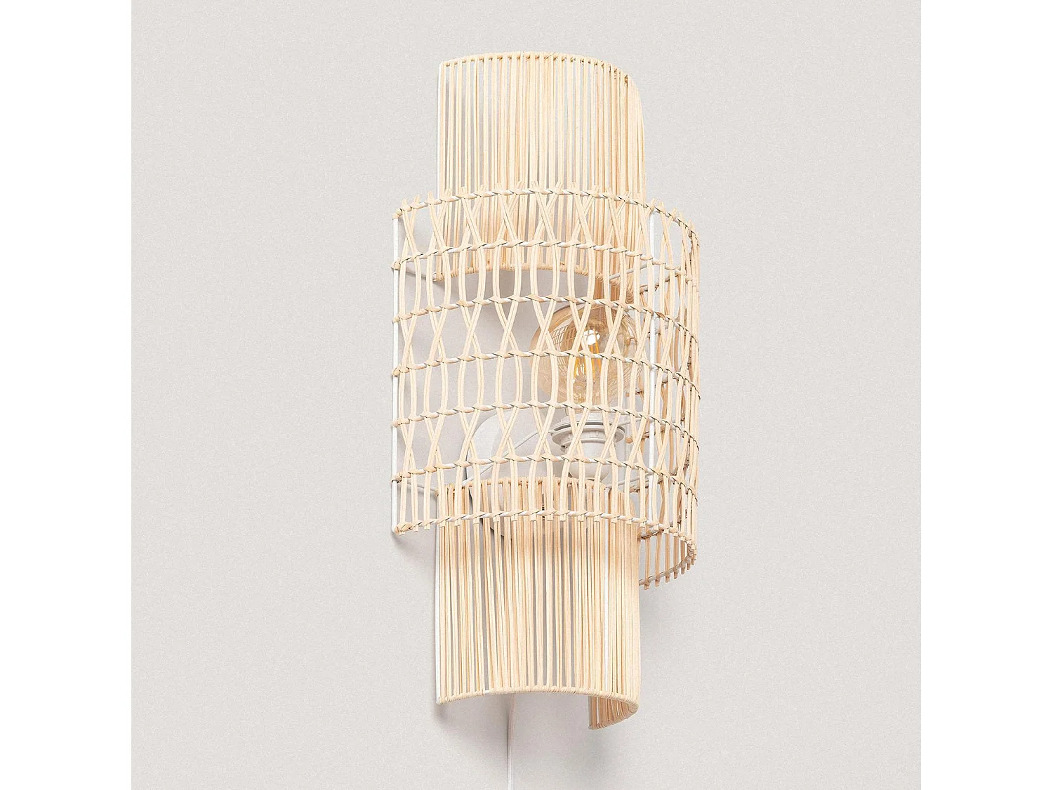 Aplique de Pared Papel Trenzado Masego L ILUZZIA Natural