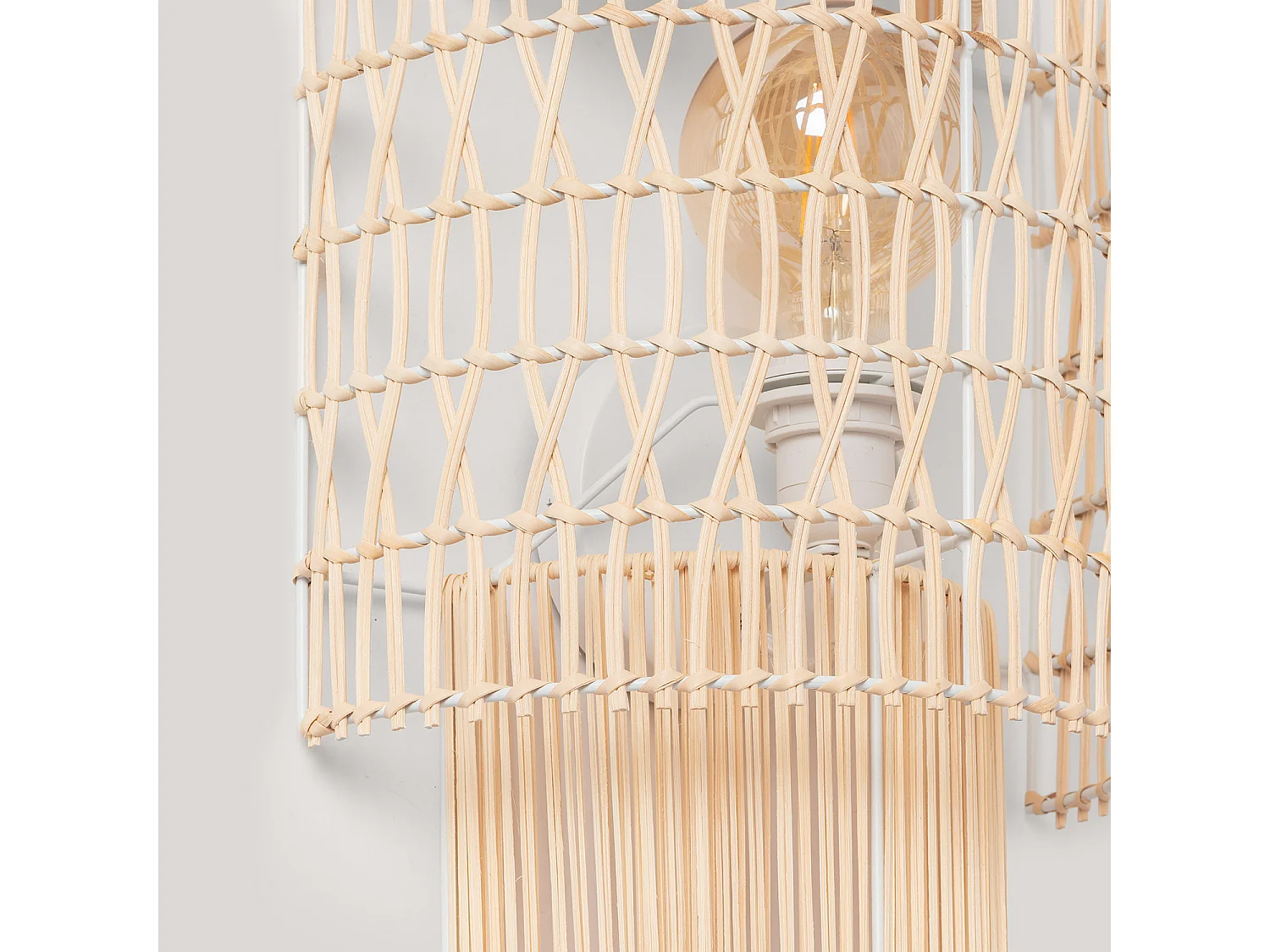 Applique Murale Papier Tressé Masego L ILUZZIA Naturel