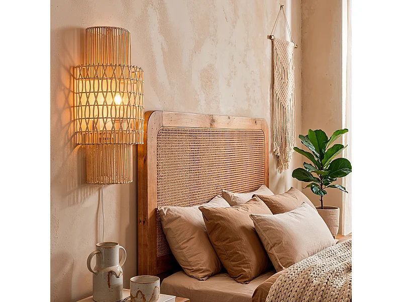 Applique Murale Papier Tressé Masego L ILUZZIA Naturel