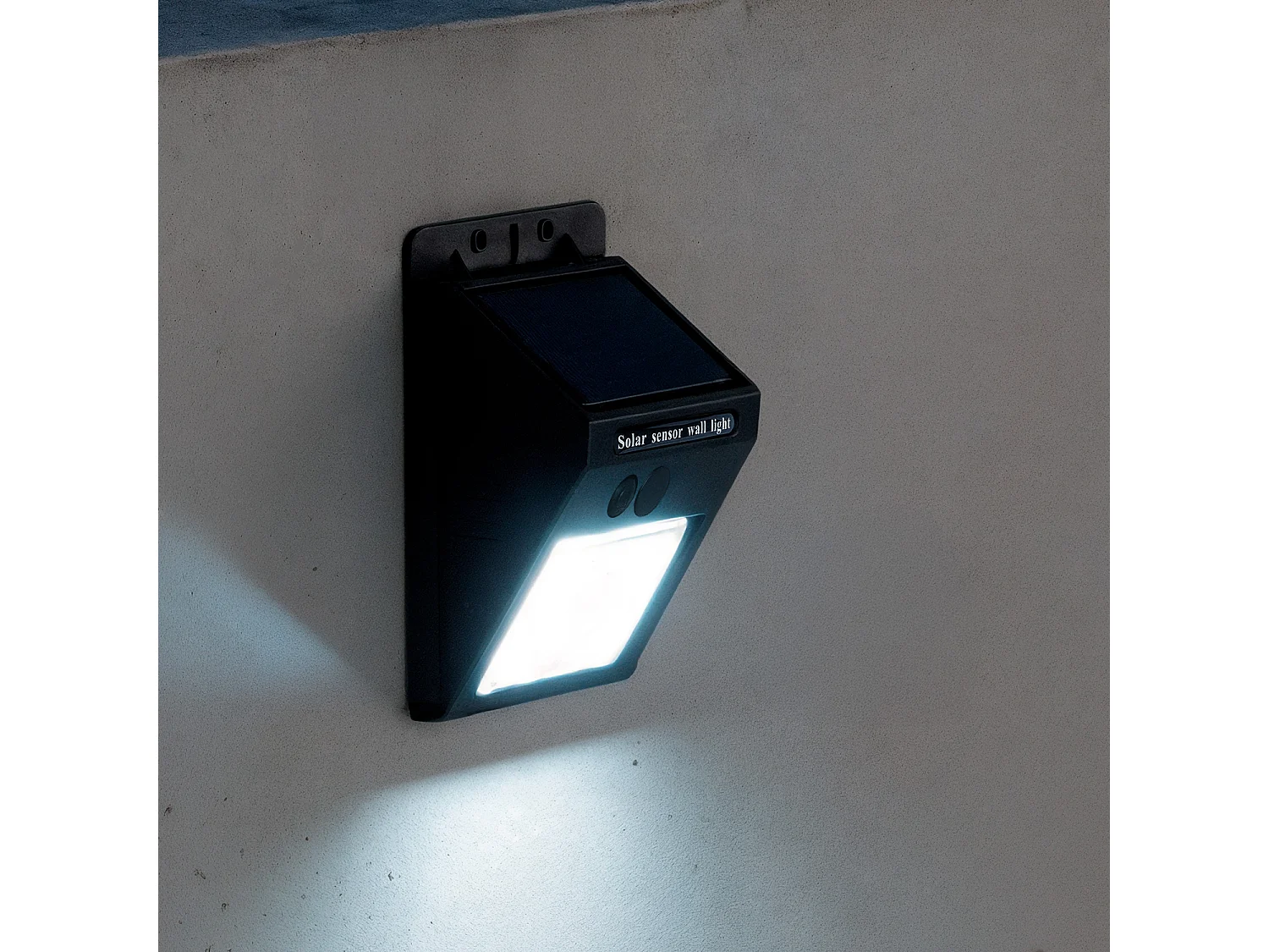 Applique Murale LED Extérieure Solaire IP65 Allumage Crépusculaire  6500K Blanc froid