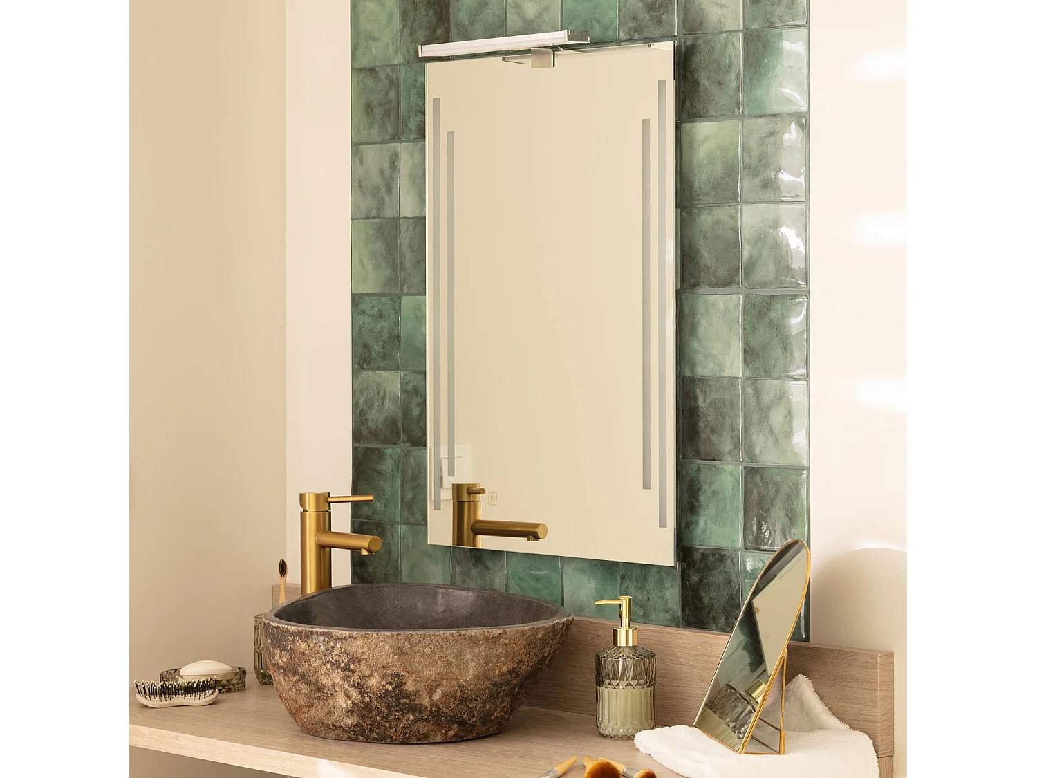 Applique Miroir Salle de Bain 6 W Argent Kendari 2700K Blanc chaud