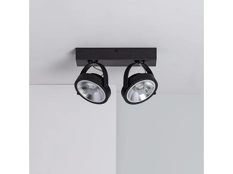 Spot LED 30W CREE en Saillie Orientable AR111 Dimmable Noir 5500K Blanc froid