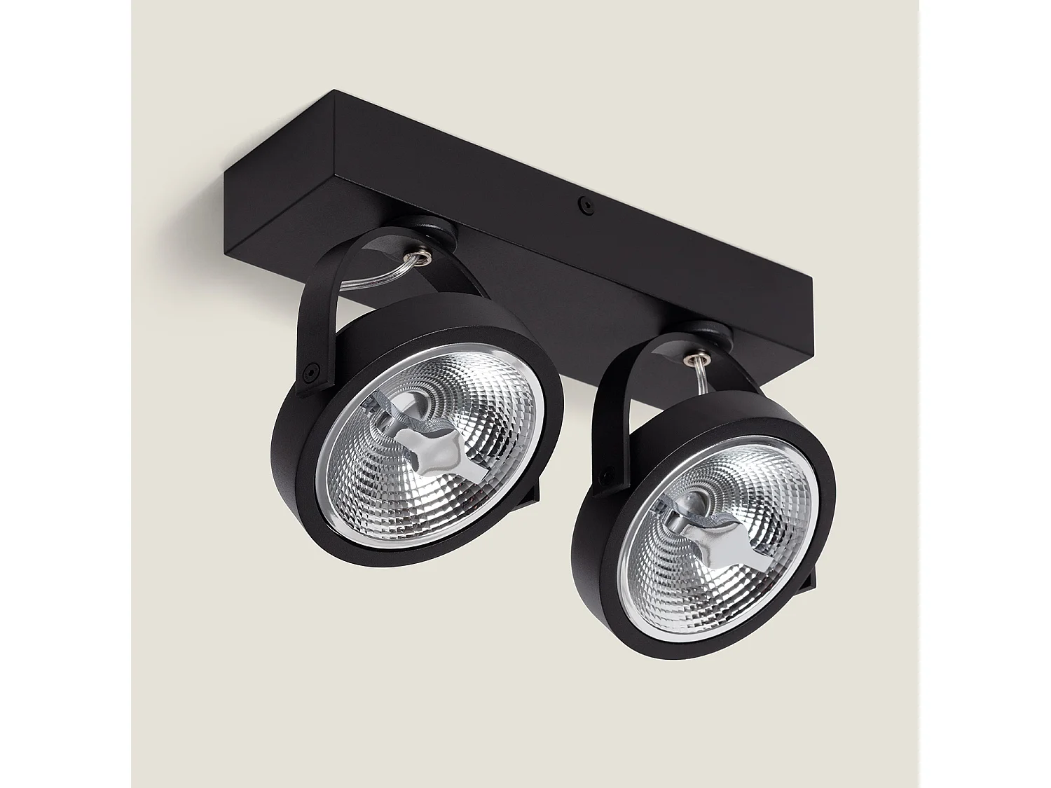 Faretto LED 30W CREE da Superficie Orientabile AR111 Regolabile Nero 5500K Bianco Freddo