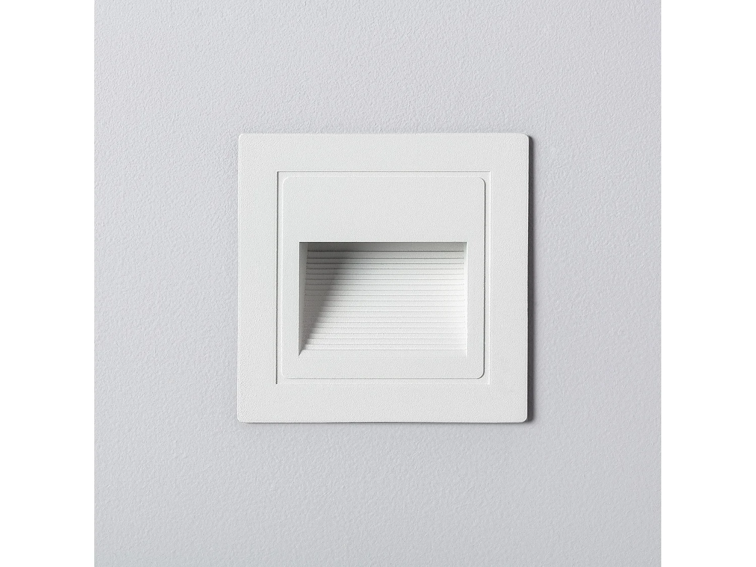 Balise LED Extérieure 3W Encastrable au Mur Carrée Olite Blanche 4000K Blanc neutre