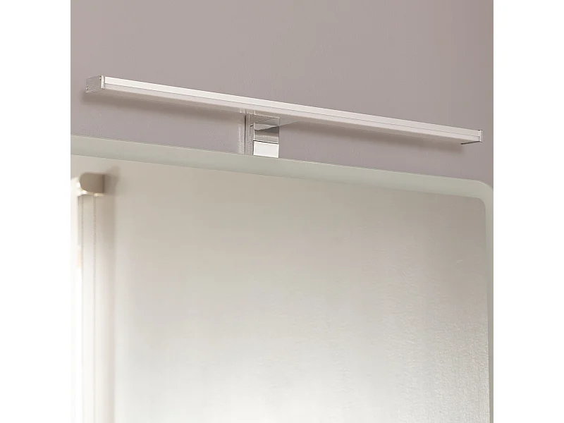 Applique Specchio da Bagno 12W Argento Big Kendari 2700K Bianco Caldo