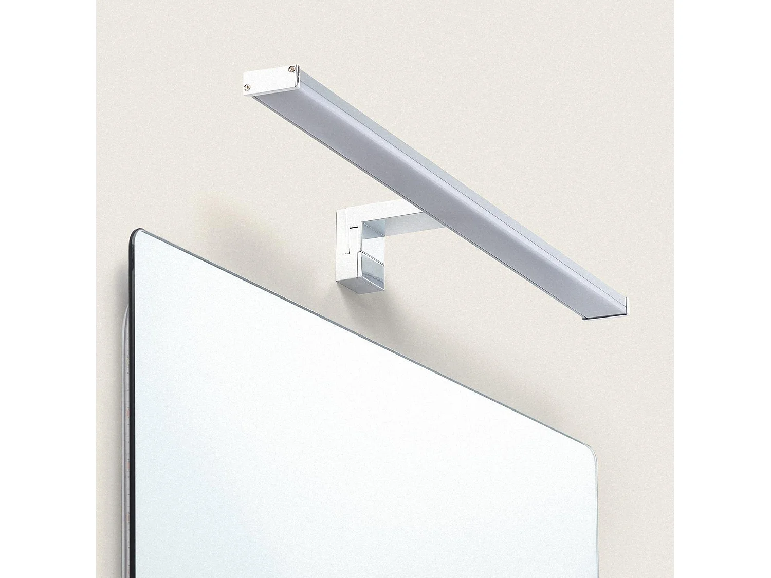 Applique Specchio da Bagno 12W Argento Big Kendari 2700K Bianco Caldo