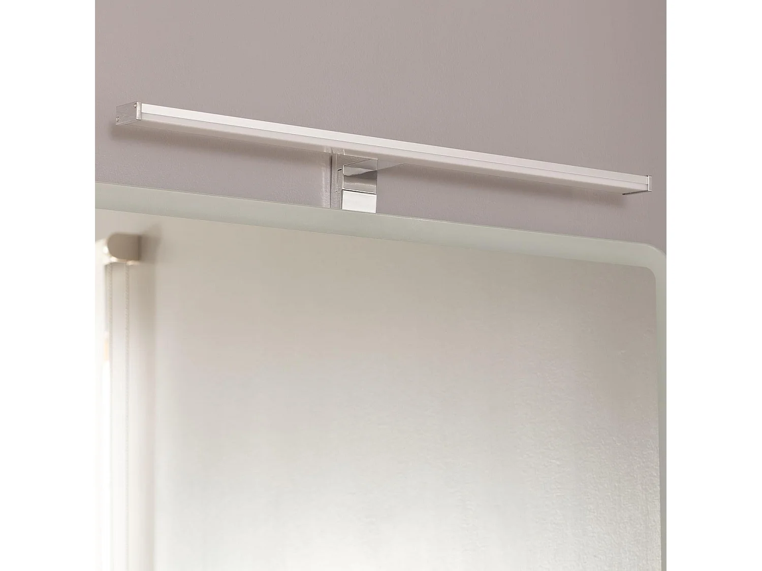 Applique Specchio da Bagno 12W Argento Big Kendari 2700K Bianco Caldo