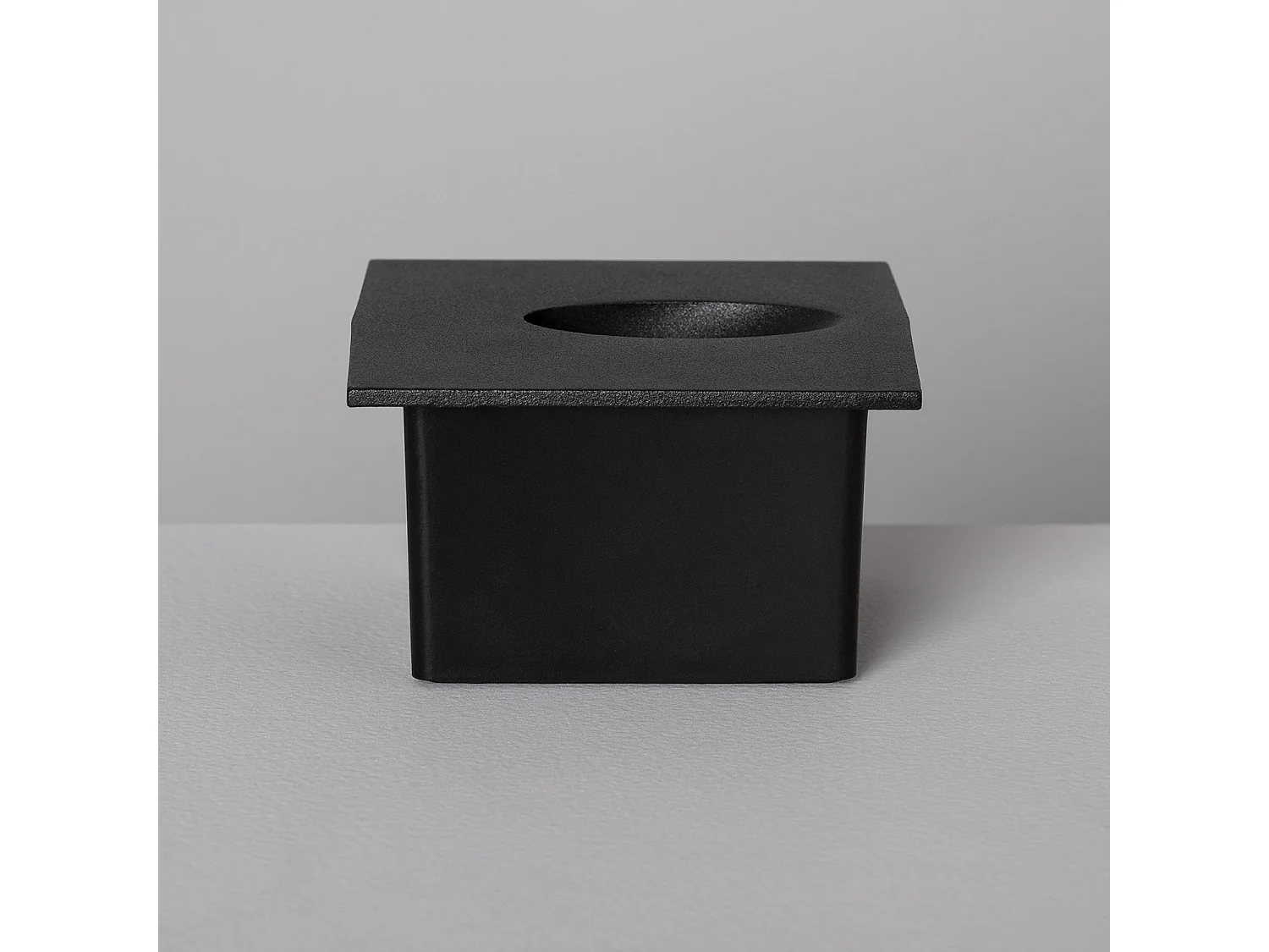 Balise LED Extérieure 3W Encastrable au Mur Carée Bombée Olite Noire 4000K Blanc neutre