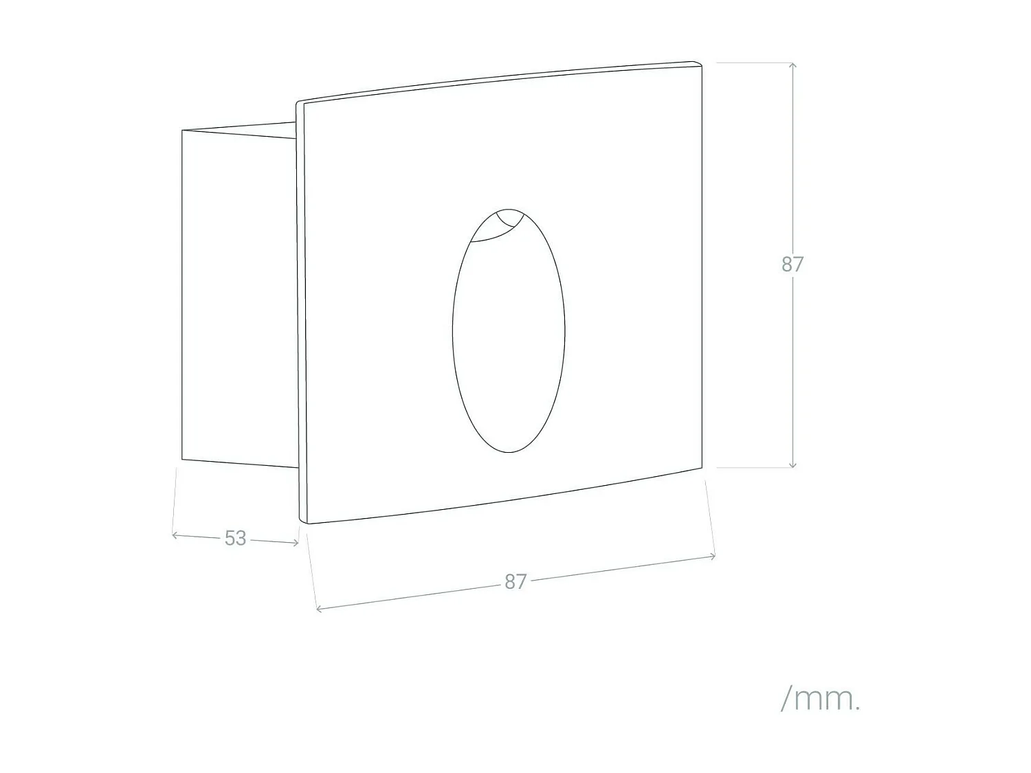 Balise LED Extérieure 3W Encastrable au Mur Carée Bombée Olite Noire 4000K Blanc neutre