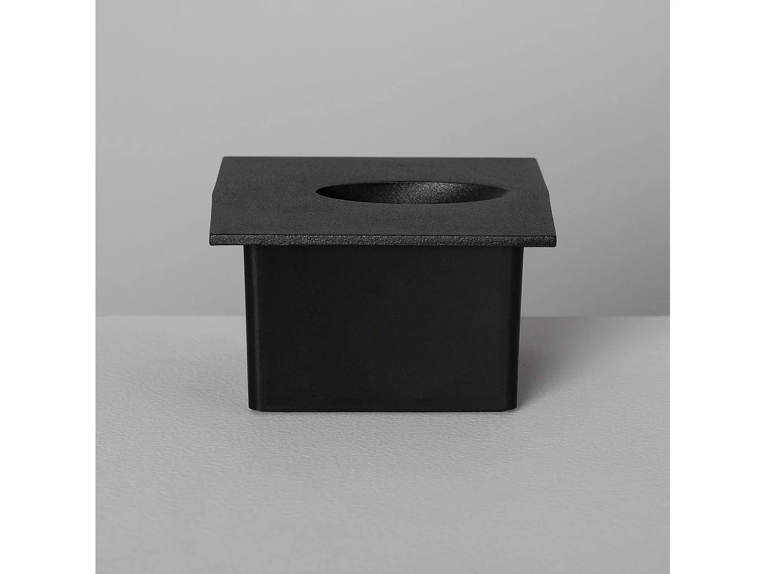 Balise LED Extérieure 3W Encastrable au Mur Carée Bombée Olite Noire 4000K Blanc neutre