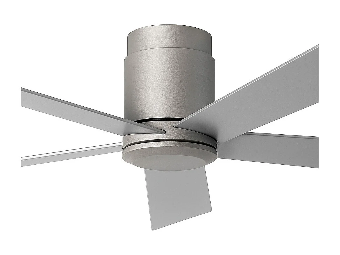 Ventilateur de Plafond Silencieux Flatiron 132 cm Moteur DC Argent  Sans lumière, Télécommande, Wifi: False