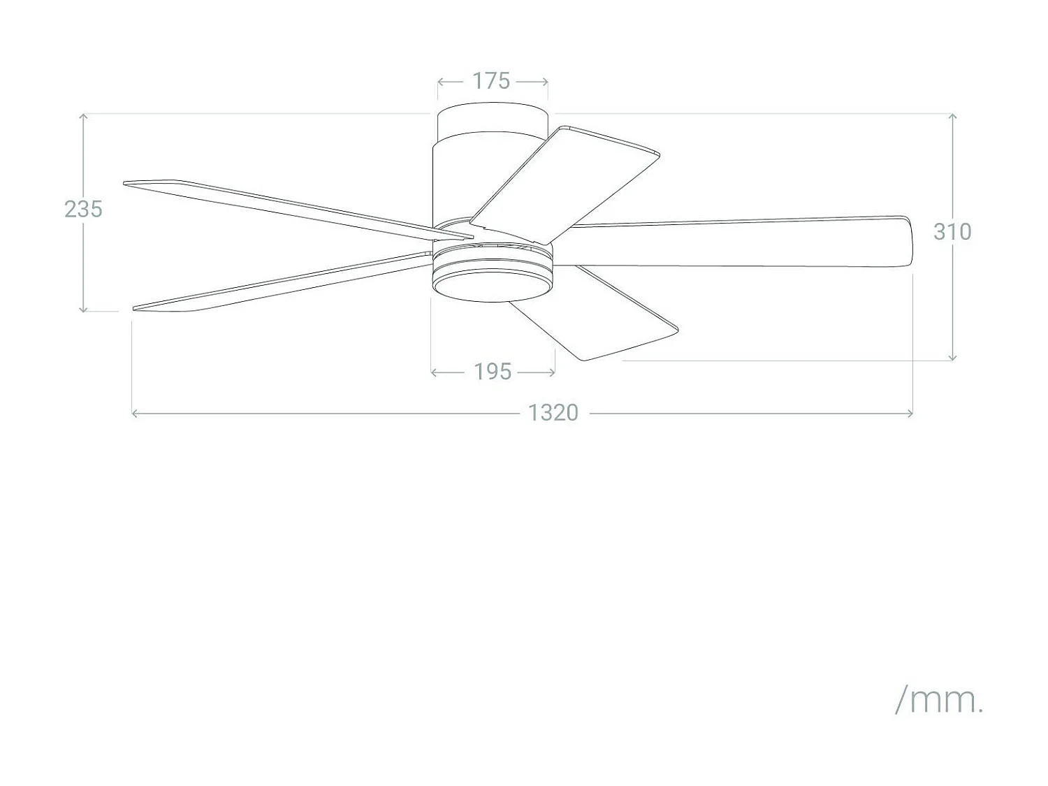 Ventilateur de Plafond Silencieux Flatiron 132 cm Moteur DC Argent  Sans lumière, Télécommande, Wifi: False