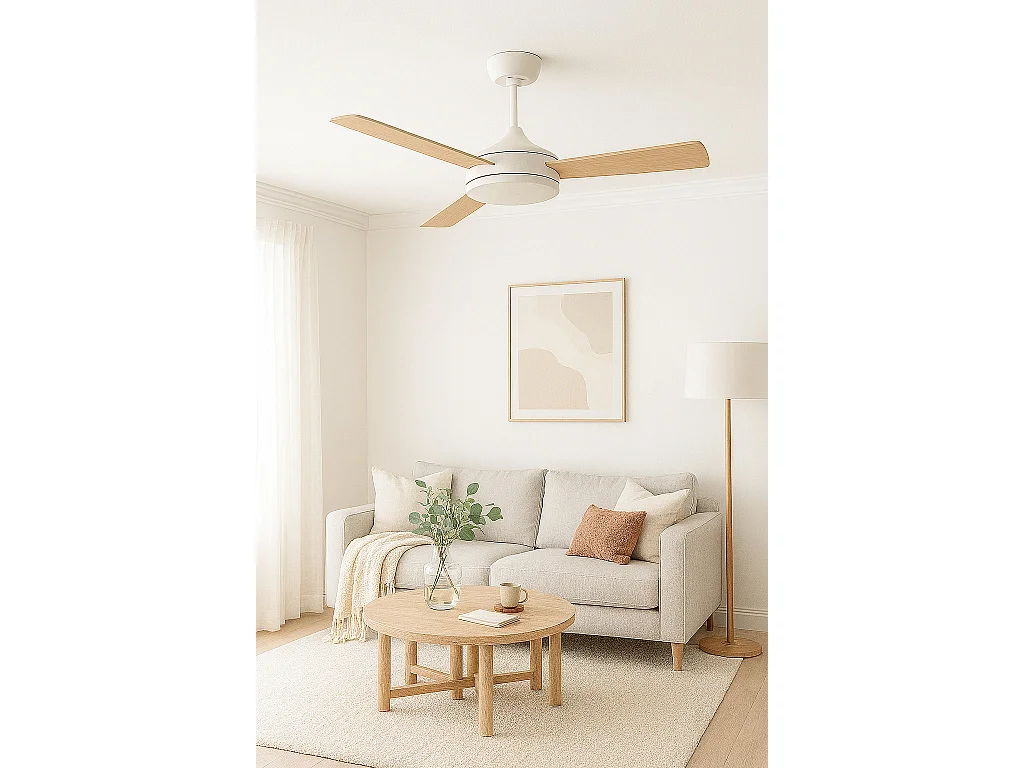 Ventilador de Techo Silencioso Navy 107cm Motor DC para Exterior Blanco Sin Luz Mando a Distancia Wifi: False