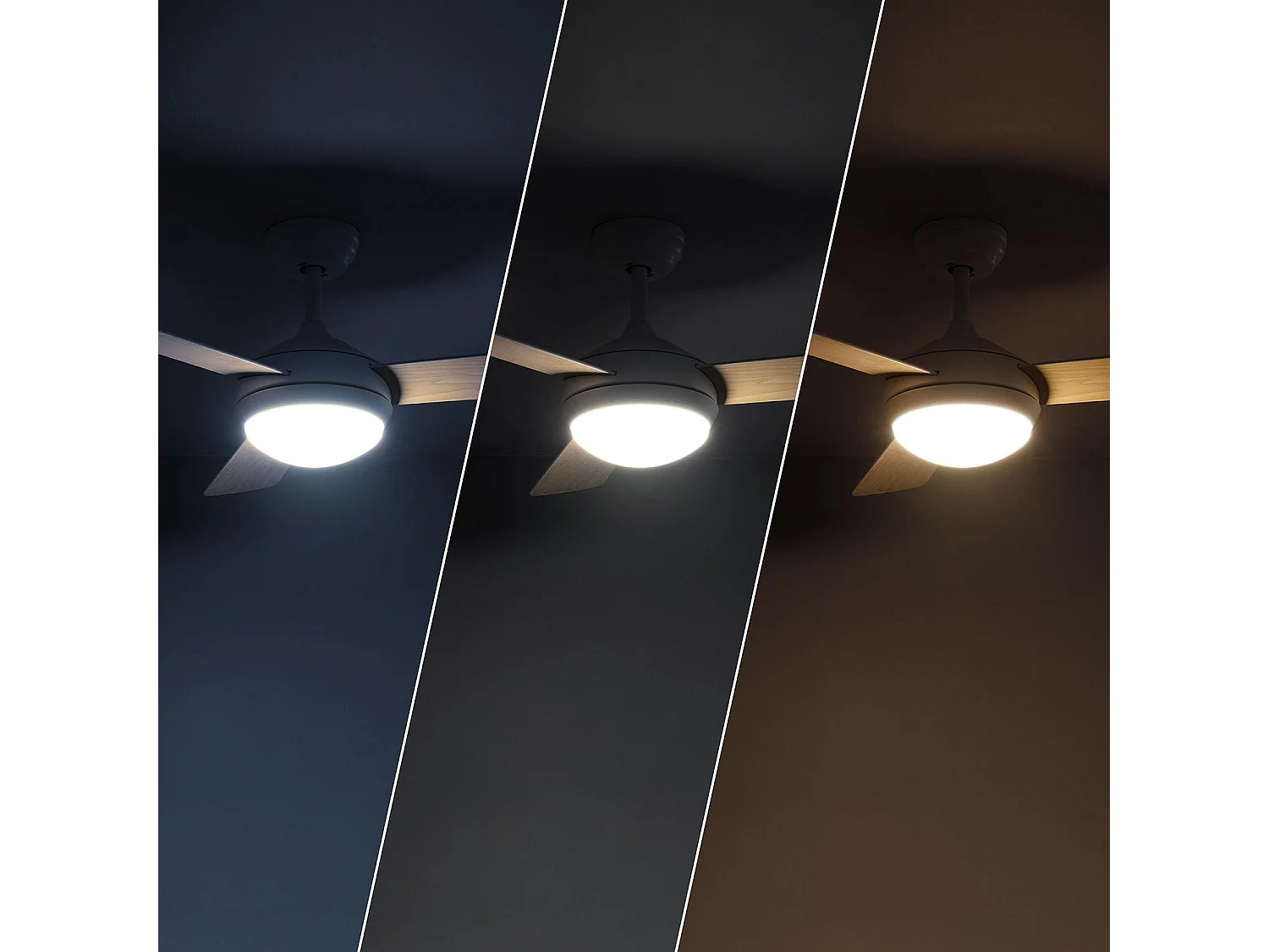 Ventilateur  Exterieur Silencieux Navy 107cm Moteur DC  Blanc  Avec lumière, Télécommande, Wifi: False