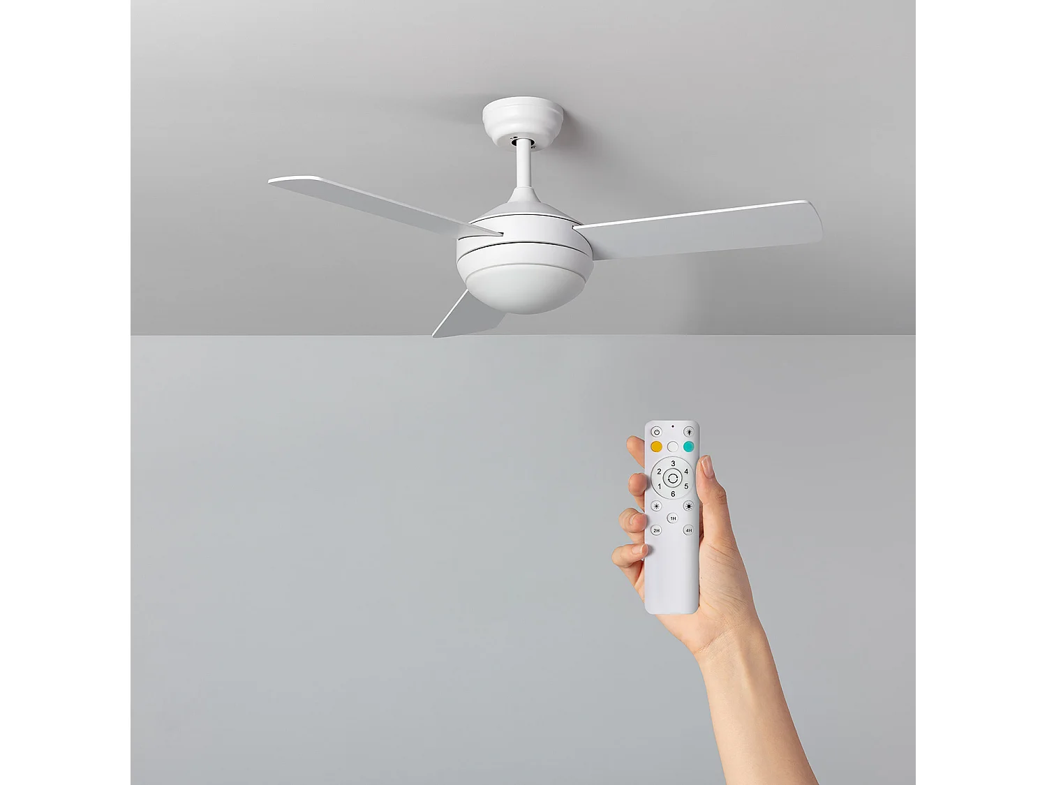 Ventilador de Techo Silencioso Navy 107cm Motor DC para Exterior Blanco Sin Luz Mando a Distancia Wifi: False