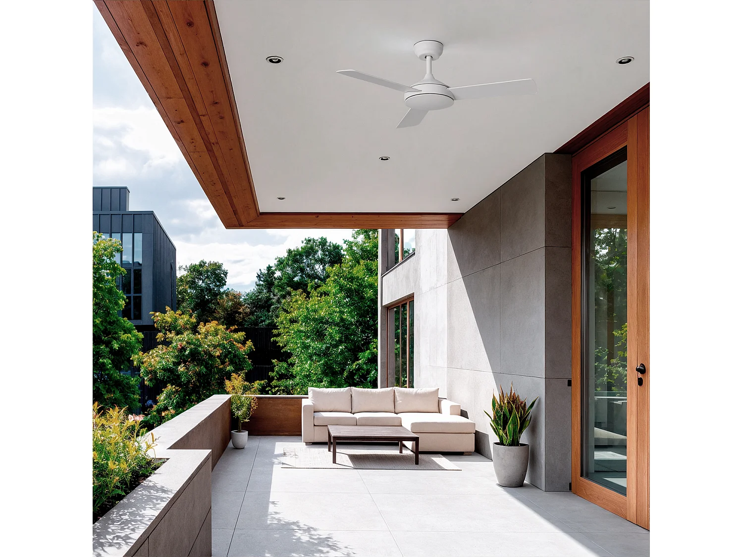 Ventilador de Techo Silencioso Navy 107cm Motor DC para Exterior Blanco Sin Luz Mando a Distancia Wifi: False