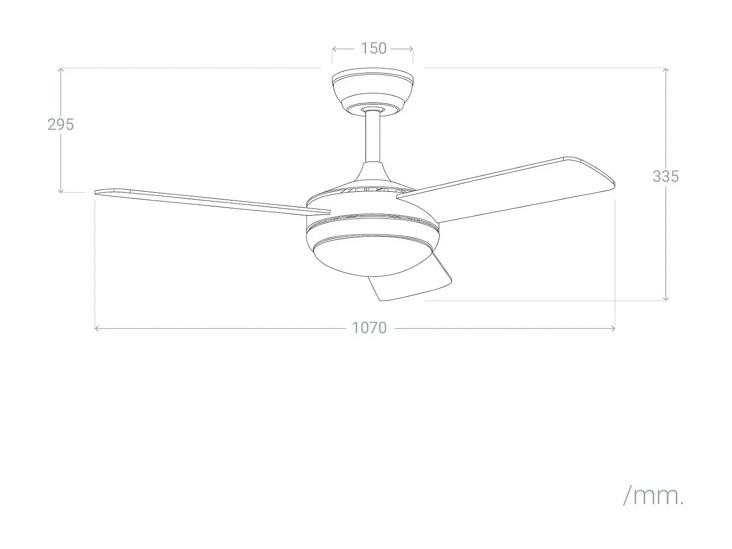 Ventilador de Techo Silencioso Navy 107cm Motor DC para Exterior Blanco Sin Luz Mando a Distancia Wifi: False