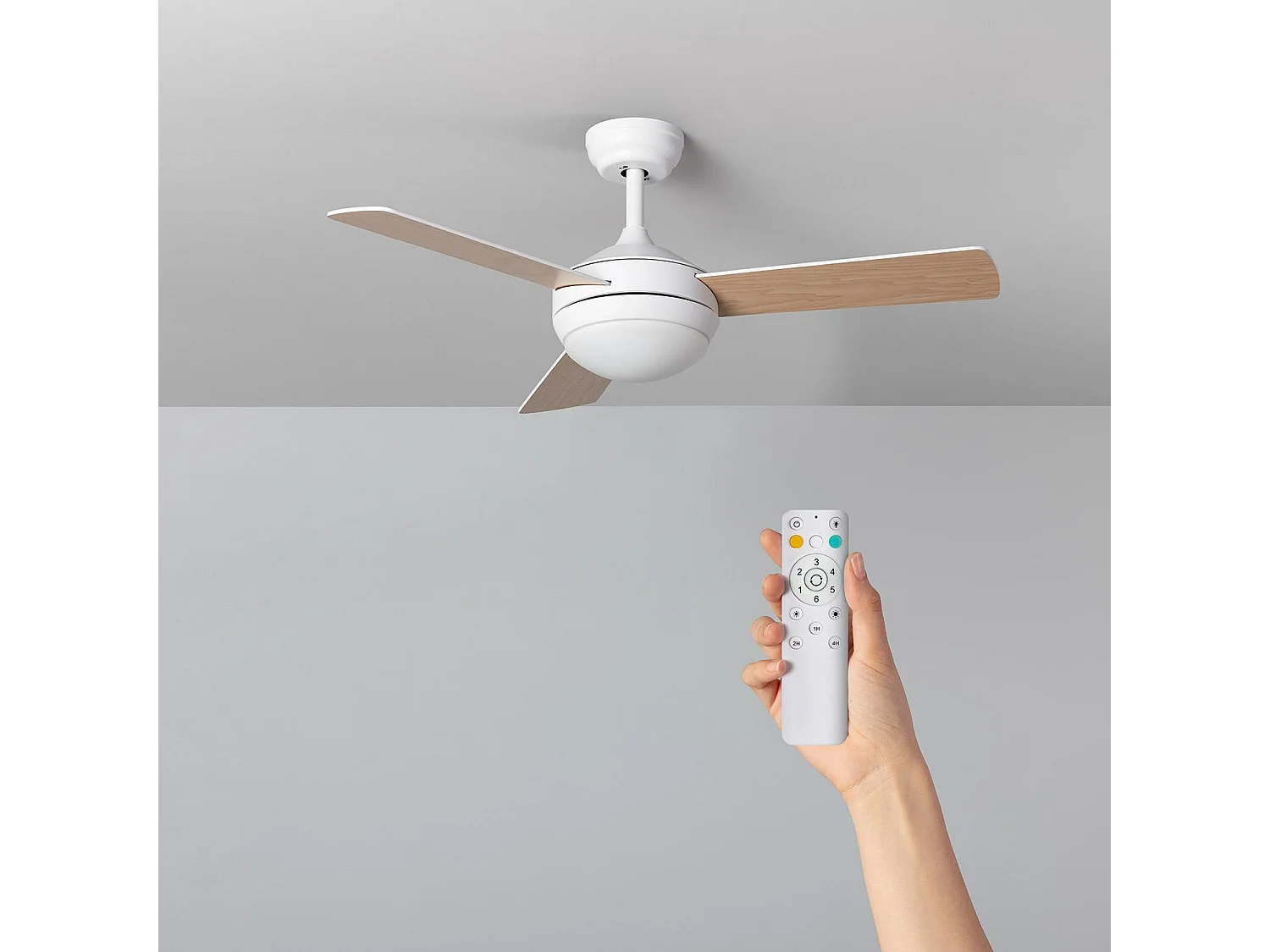 Ventilador de Techo Silencioso Navy 107cm Motor DC para Exterior Blanco Sin Luz Mando a Distancia Wifi: False