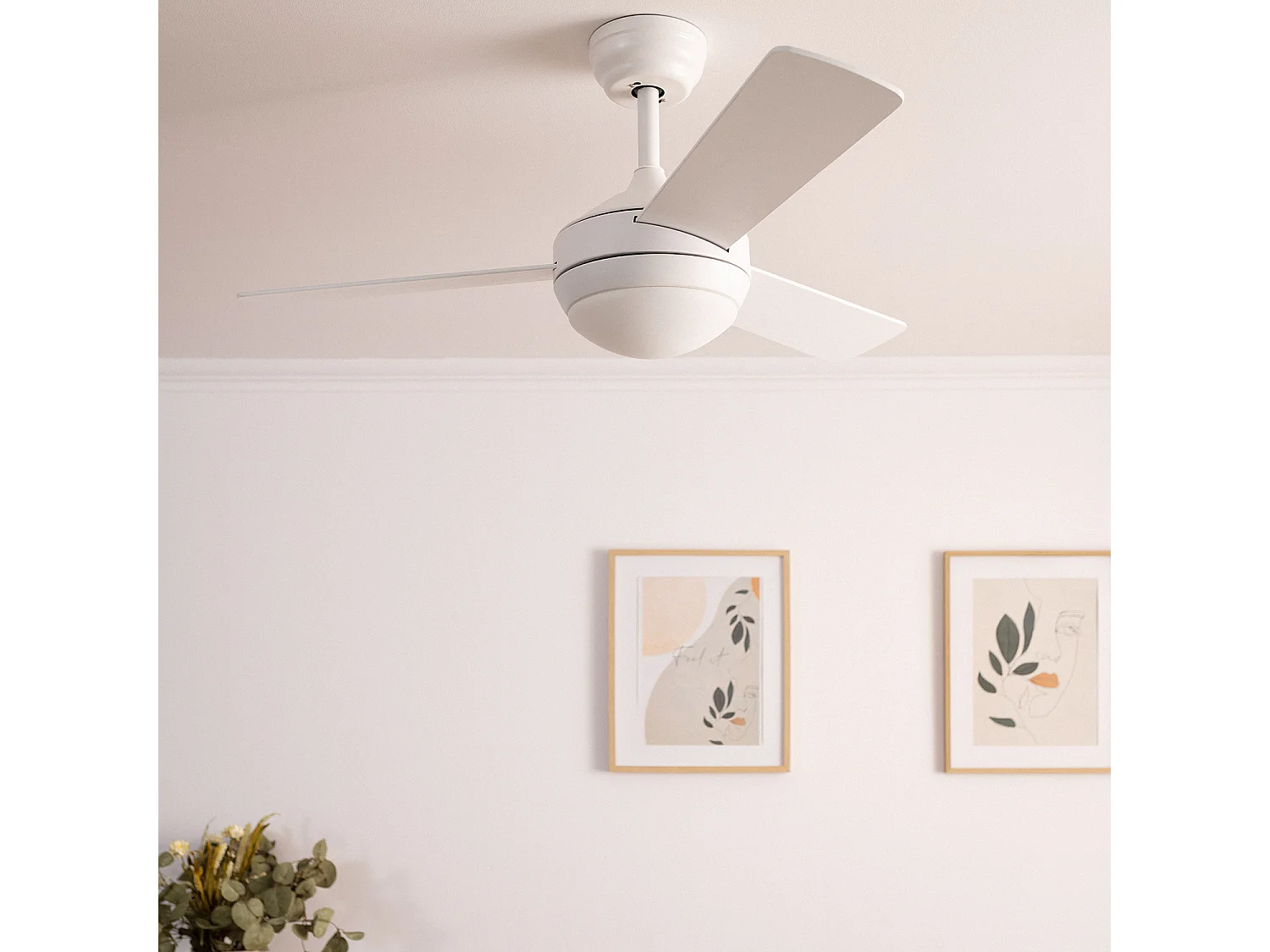 Ventilateur  Exterieur Silencieux Navy 107cm Moteur DC  Blanc  Avec lumière, Télécommande, Wifi: False