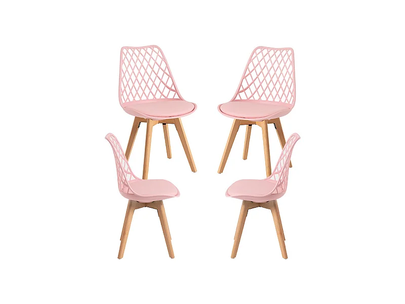 Packs Sillas Comedor - Pack 4 Sillas Mima - Rosa