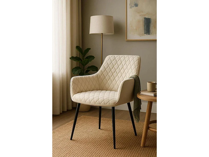 Sillas Comedor - Silla Celi Terciopelo - Beige