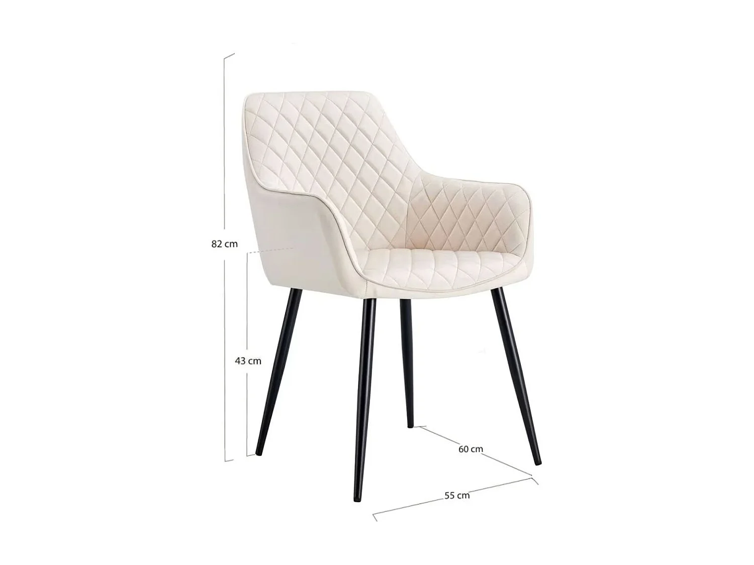 Sillas Comedor - Silla Celi Terciopelo - Beige