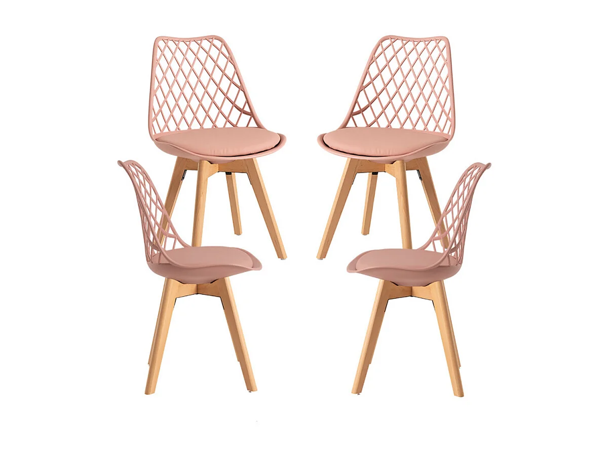 Packs Sillas Comedor - Pack 4 Sillas Mima - Rosa Avellana