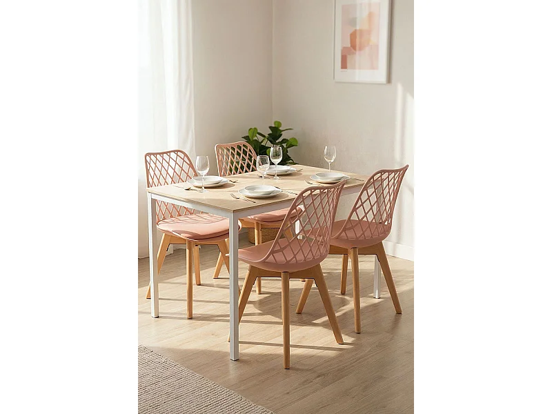 Packs Sillas Comedor - Pack 4 Sillas Mima - Rosa Avellana