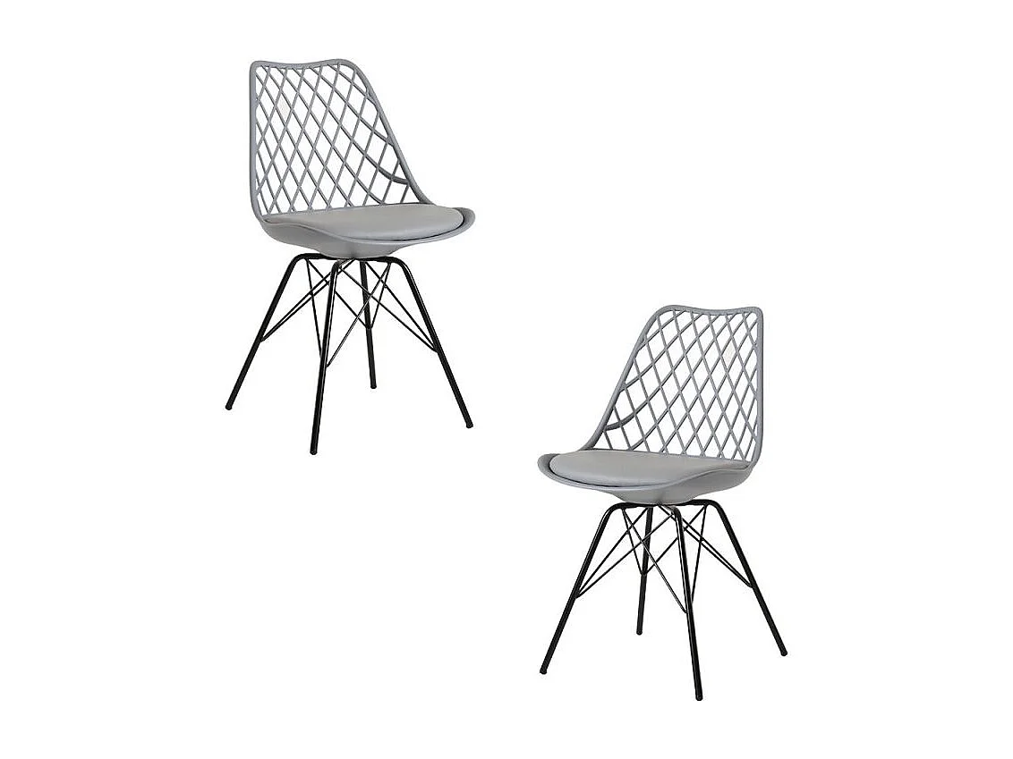 Packs Sillas Comedor - Pack 2 Sillas Iron Mima - Gris claro