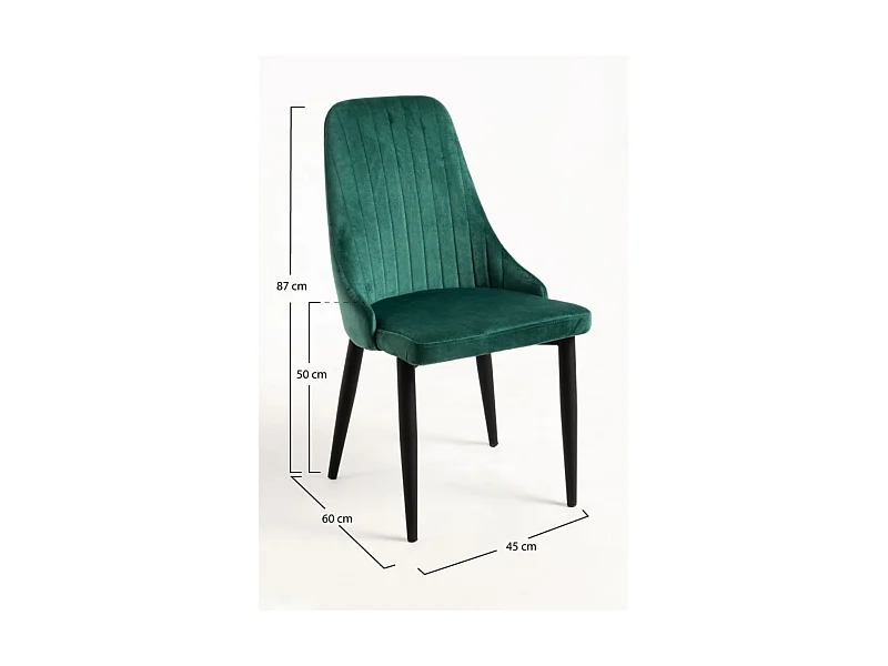 Packs Sillas Comedor - Pack 6 Sillas Kan Terciopelo - Verde