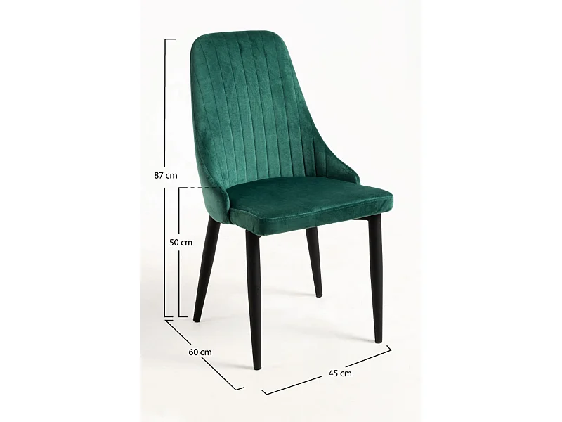Packs Sillas Comedor - Pack 6 Sillas Kan Terciopelo - Verde