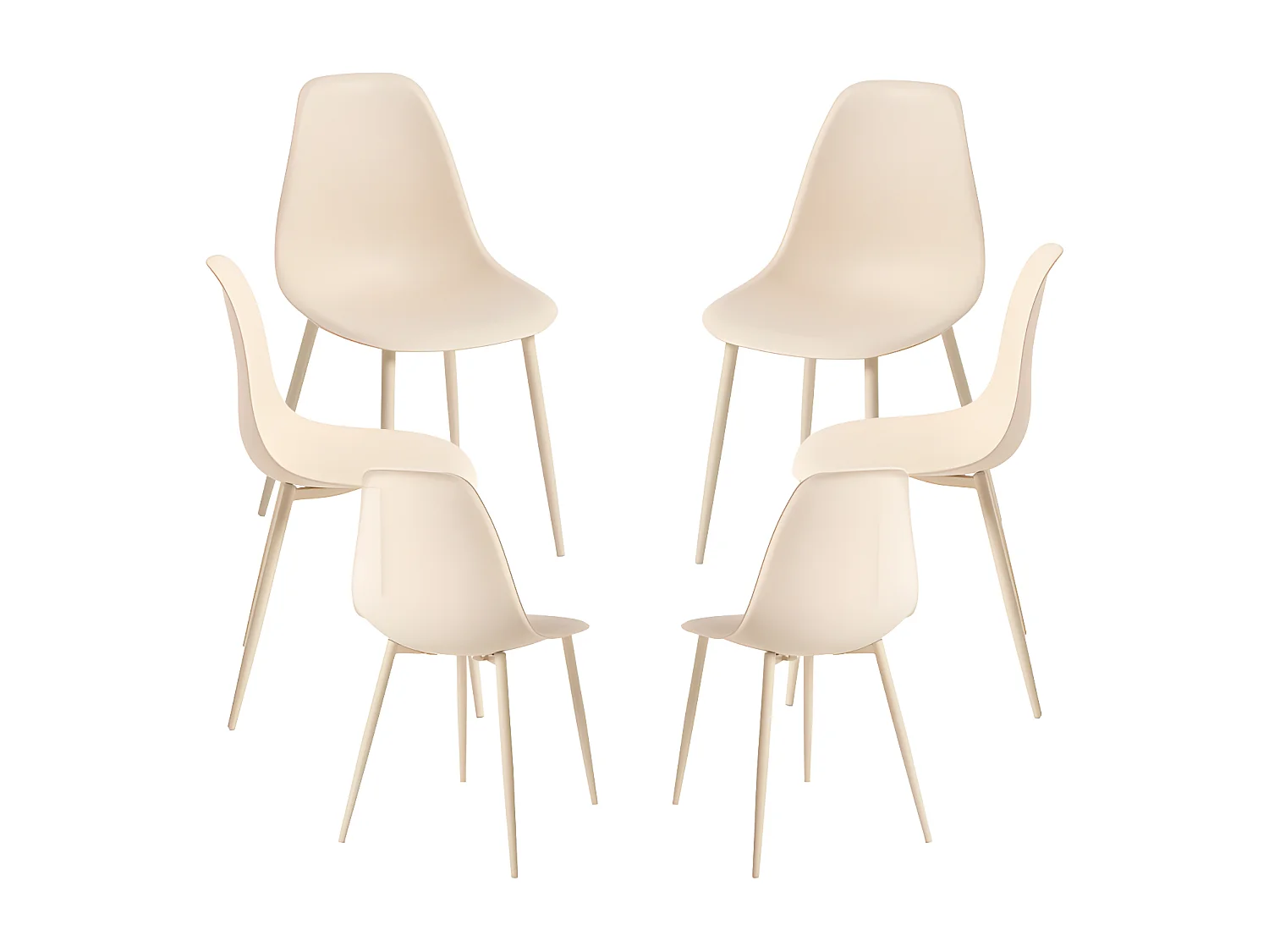 Packs Sillas Comedor - Pack 6 Sillas Mykle Total - Beige