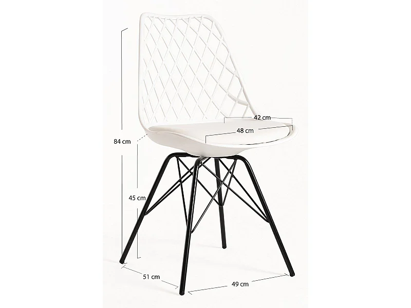 Packs Sillas Comedor - Pack 2 Sillas Iron Mima - Blanco