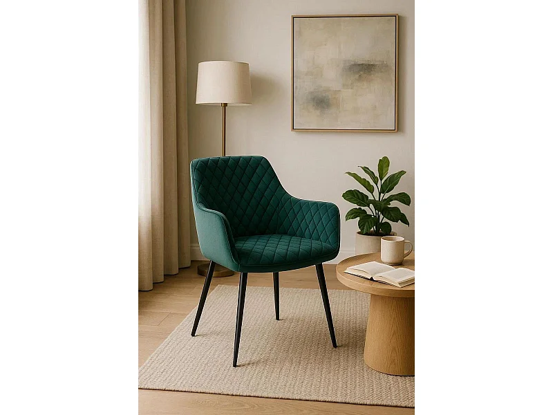 Sillas Comedor - Silla Celi Terciopelo - Verde