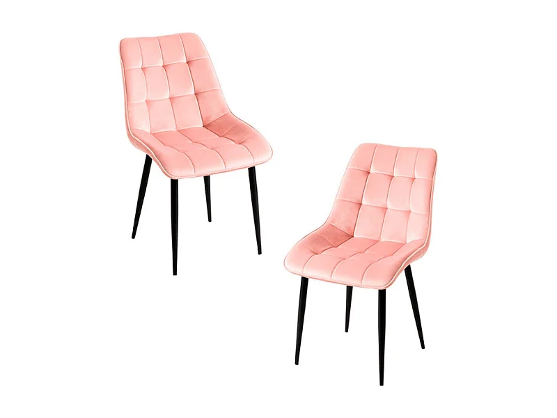Packs Sillas Comedor - Pack 2 Sillas Cade Terciopelo - Rosa