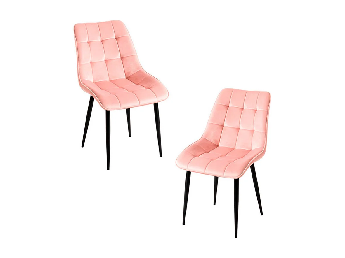 Packs Sillas Comedor - Pack 2 Sillas Cade Terciopelo - Rosa