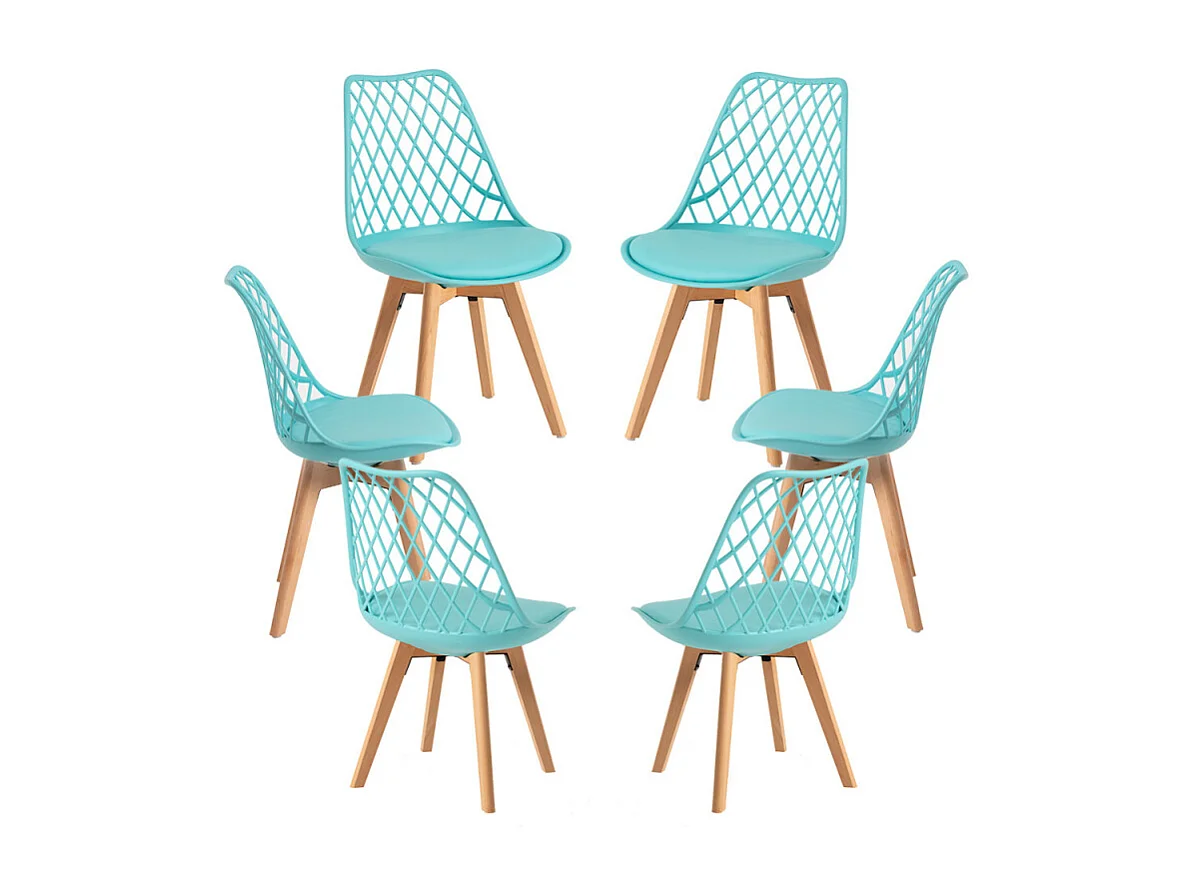 Packs Sillas Comedor - Pack 6 Sillas Mima - Aguamarina