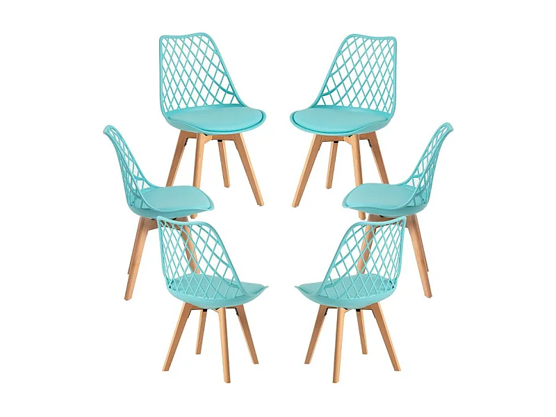 Packs Sillas Comedor - Pack 6 Sillas Mima - Aguamarina