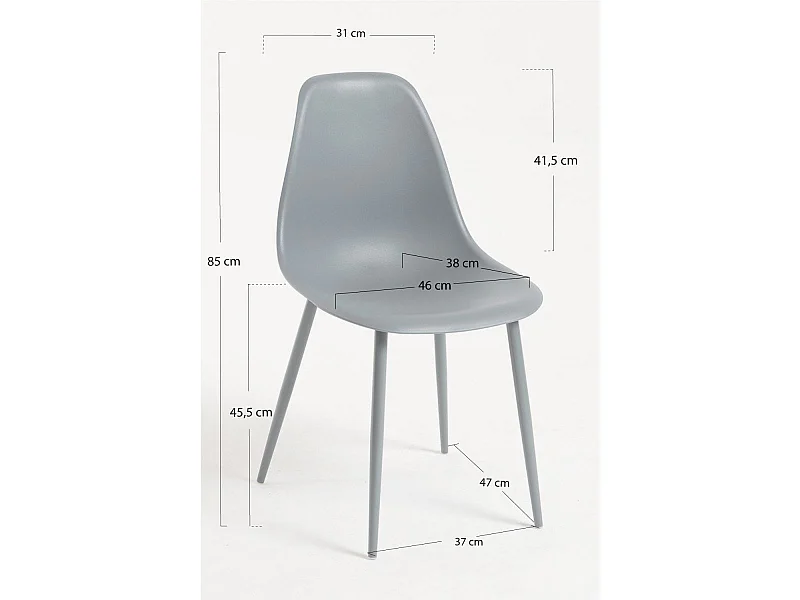 Sillas Comedor - Silla Mykle Total - Gris claro
