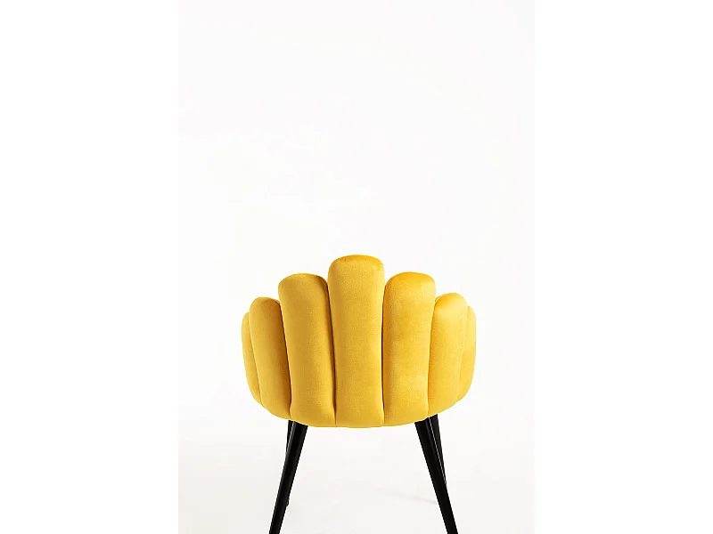 Packs Sillas Comedor - Pack 6 Sillas Hand Patas Negras Terciopelo - Amarillo