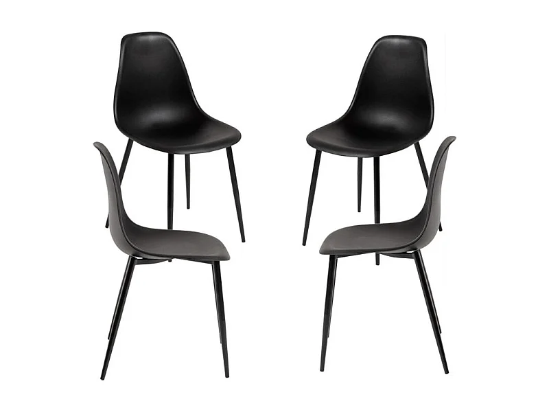 Packs Sillas Comedor - Pack 4 Sillas Mykle Total - Negro