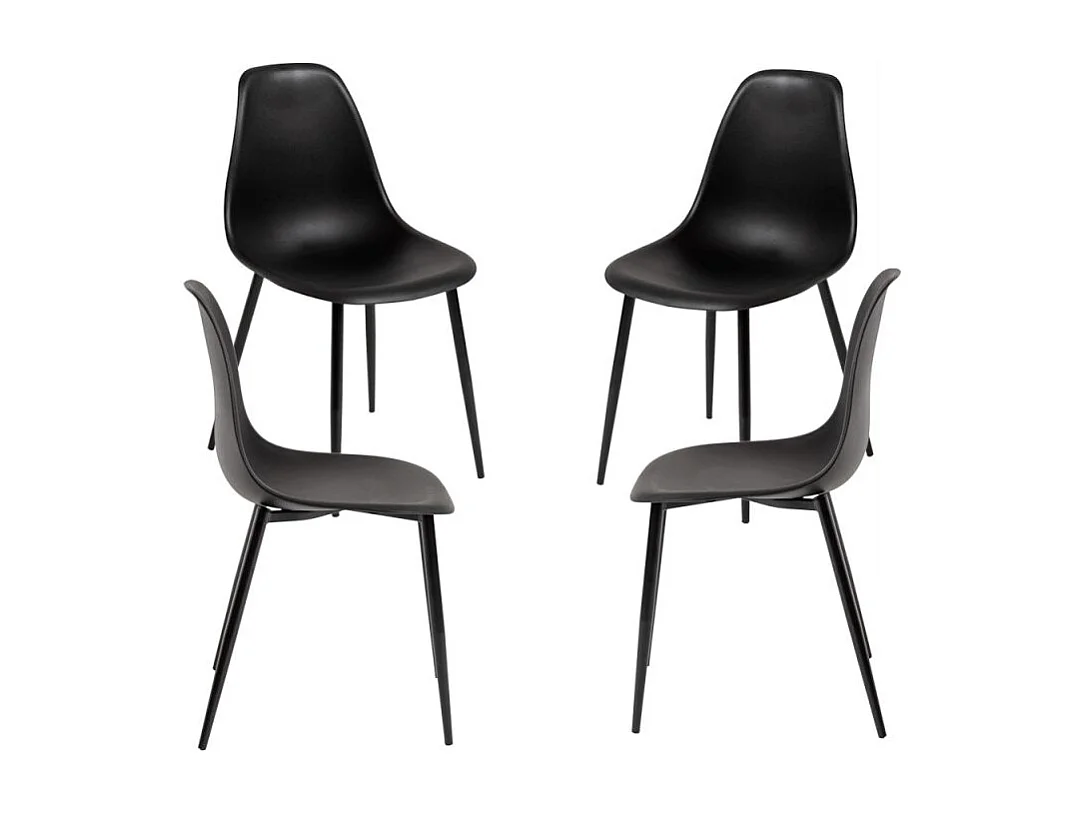 Packs Sillas Comedor - Pack 4 Sillas Mykle Total - Negro