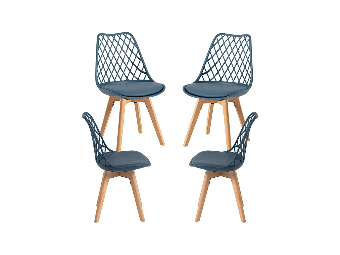 Packs Sillas Comedor - Pack 4 Sillas Mima - Azul Petróleo
