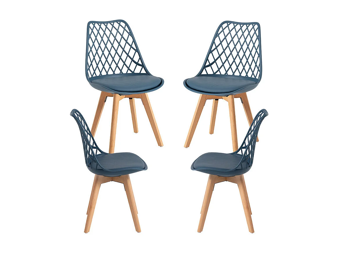Packs Sillas Comedor - Pack 4 Sillas Mima - Azul Petróleo